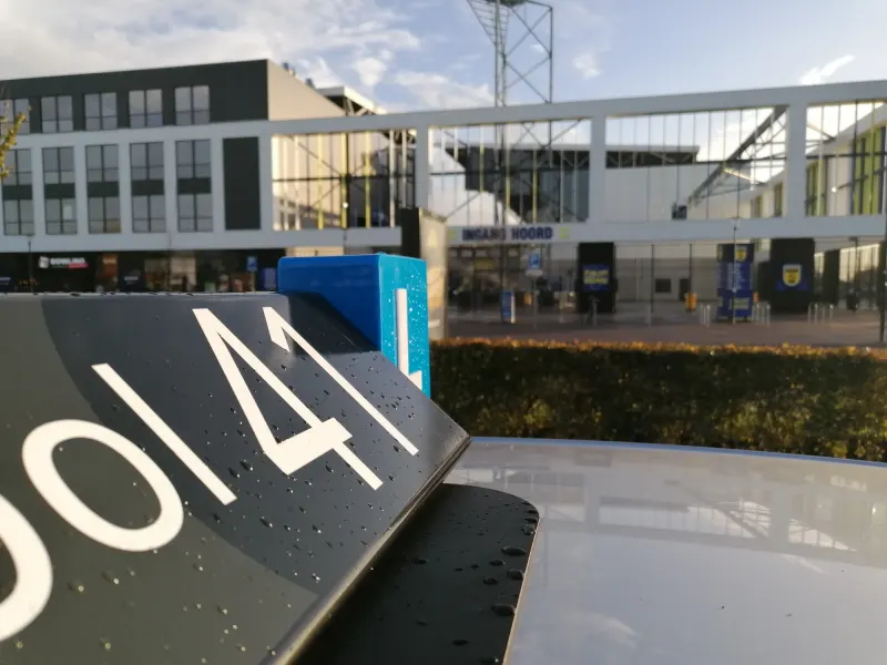Close-up van het Rijschool 41 lesbord